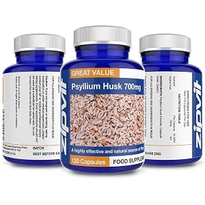 Psyllium Husk Capsules. 700mg Psyllium Husk Powder Per Capsule 120 Vegan Capsules. Psyllium Husks Fibre Supplement. - Psyllium Husk 700mg