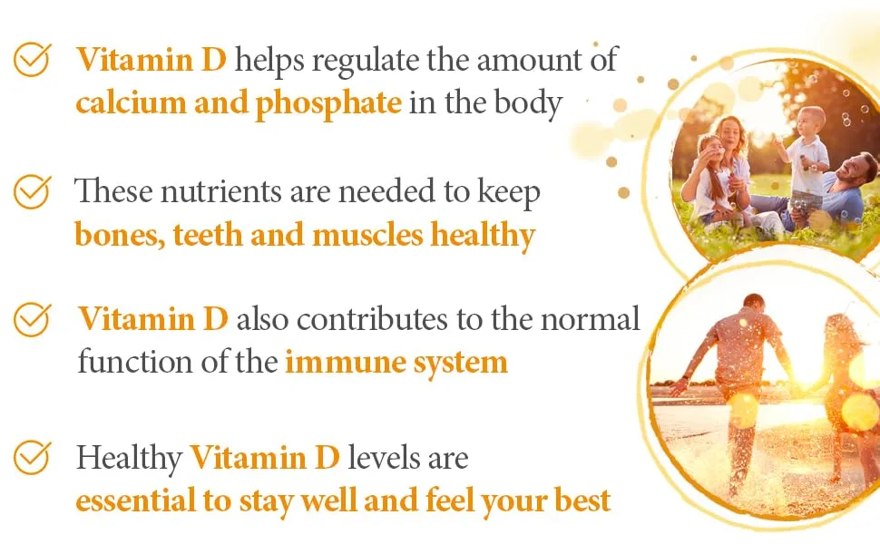 Vitamin D 1000iu 240 Micro Tablets. High Absorption Cholecalciferol D3. Maintains Bone and Muscle Function. Supports The Immune System. Jar of 1000iu 240 Tablets - Vitamin D