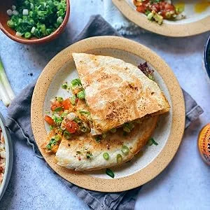 Gran Luchito Chipotle Salsa 365ml 365 ml (Pack of 1) - Chicken Quesadilla Chipotle Mayo Chipotle Salsa on a plate