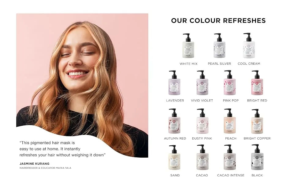 Maria Nila Colour Refresh Pearl Silver 100 ml Silver Violet Hair Mask Semi-Permanent Pigments 100% Vegan & Sulfate/Paraben free - ColourRefresh 3