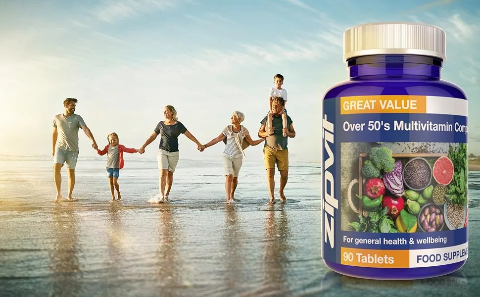Multivitamin Advanced 50 Plus Active Formula for Women & Men - 90 Vegan Tablets. Supports Bone Health and Your Immune System. UK Supplier. 3 Months Supply - product information 1