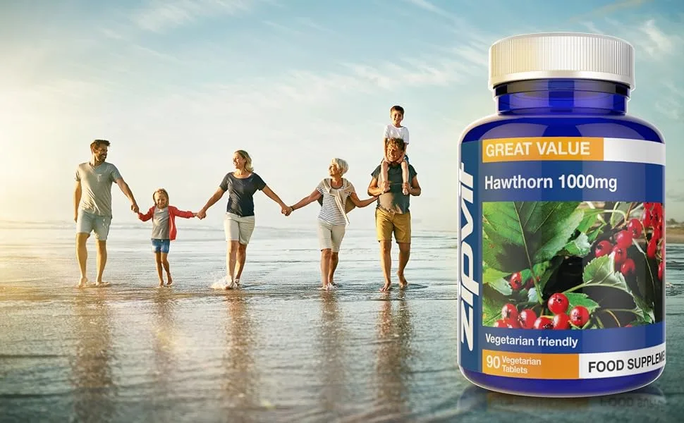 Hawthorn 1000mg 90 Vegan Tablets. 3 Months Supply. - Hawthorn 1000mg
