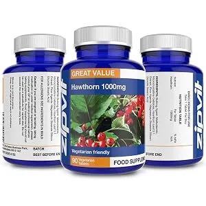 Hawthorn 1000mg 90 Vegan Tablets. 3 Months Supply. - Hawthorn 1000mg