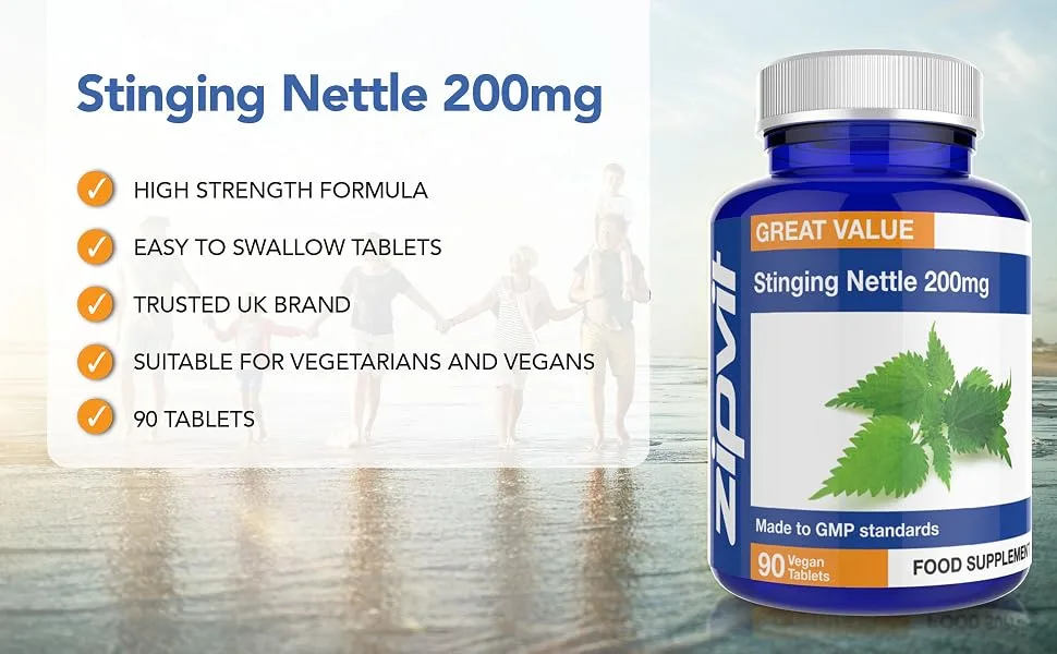 Stinging Nettle 200mg 90 Vegetarian Tablets. Potent Antioxidant. - Stinging Nettle