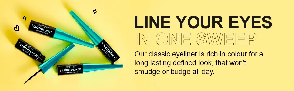 Technic Waterproof Liquid Liner - High Coverage Water Resistant & Long Lasting Liquid Eyeliner - Quick Drying Formula & Precise Brush For Expert Application - product information 2