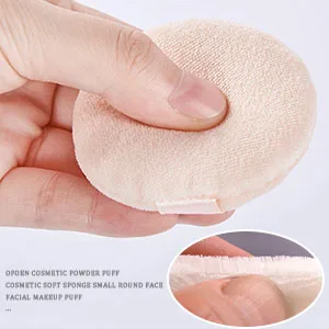 Cosmetic Powder Puff 5 Pieces Cosmetic Soft Sponge Small Round Face Foundation Facial Makeup Blending Puff Beige(2.36inch) - product information 2
