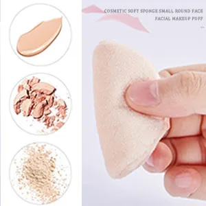 Cosmetic Powder Puff 5 Pieces Cosmetic Soft Sponge Small Round Face Foundation Facial Makeup Blending Puff Beige(2.36inch) - product information 3