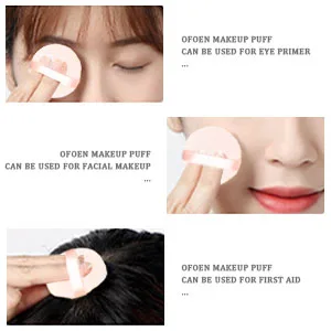 Cosmetic Powder Puff 5 Pieces Cosmetic Soft Sponge Small Round Face Foundation Facial Makeup Blending Puff Beige(2.36inch) - product information 6