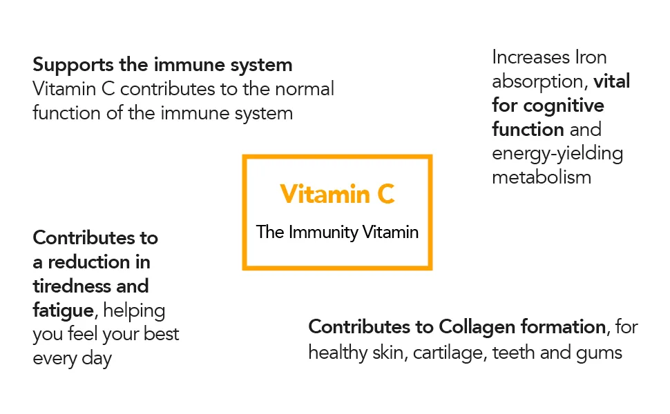 Vitamin C 1000mg with Bioflavonoids 100 Vegan Tablets. Supports The Immune System. Contributes to a Reduction in Tiredness and Fatigue. 100 Tablet Jar - Vitamin C 1000mg