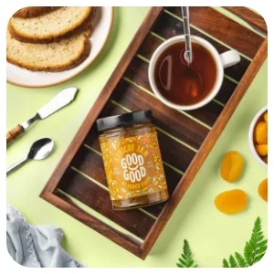 GOOD GOOD Sweet Apricot Jam - Keto Friendly - Low Calorie Without Added Sugars - Vegan - Gluten Free - Preserves - product information 2