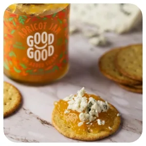 GOOD GOOD Sweet Apricot Jam - Keto Friendly - Low Calorie Without Added Sugars - Vegan - Gluten Free - Preserves - Spread