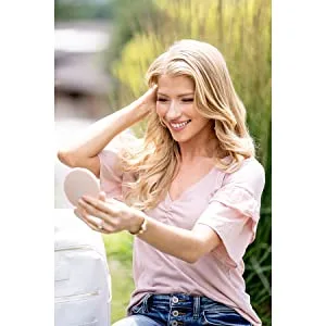 Magnifying Compact Mirror for Purses 1x/10x Magnification Double Sided Travel Makeup Mirror 4 Inch Small Pocket or Purse Mirror. Distortion Free Folding Portable Compact Mirrors (Millennial Pink) - Magnifying Compact Mirror
