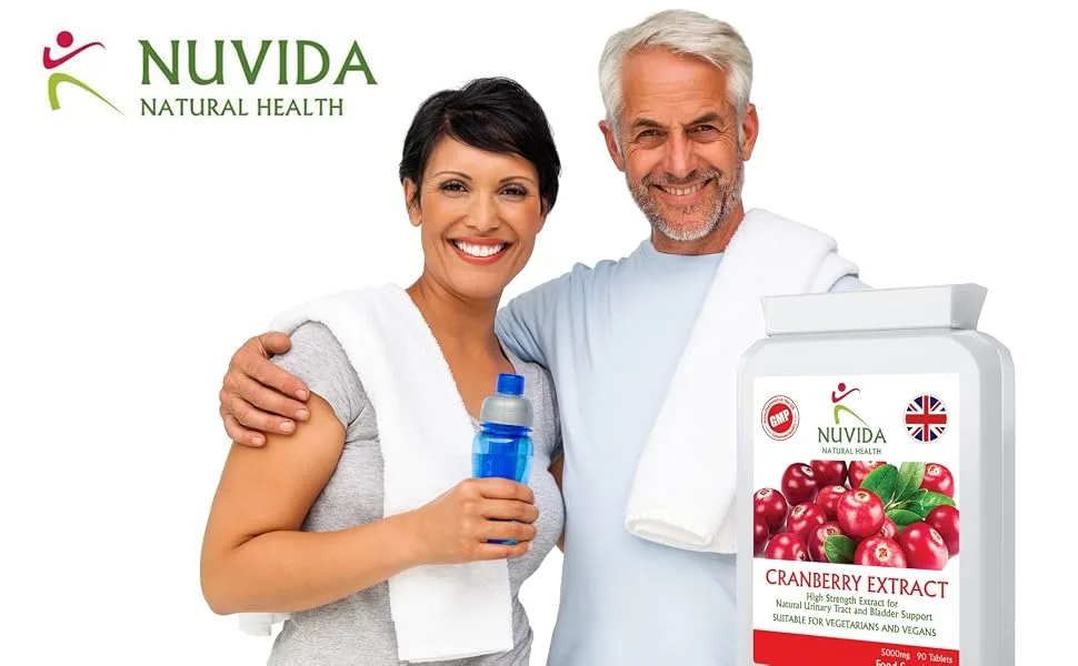 Cranberry Tablets - High Strength Cranberry Supplement with 90 Cranberry Extract Tablets for Urinary infections Cystitis and UTI Support 5040mg - Urinary Tract Infections, Cystitis, Bladder, uti, Urinary function, immune system, kidneys,