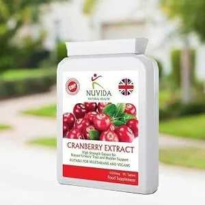 Cranberry Tablets - High Strength Cranberry Supplement with 90 Cranberry Extract Tablets for Urinary infections Cystitis and UTI Support 5040mg - Urinary Tract Infections, Cystitis, Bladder, uti, Urinary function, immune system, kidneys,