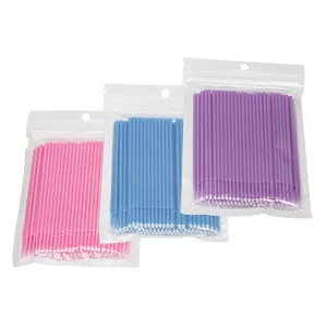Shintop 300pcs Micro Applicator Brushes Disposable Eyelash Extension Brushes for Makeup Oral and Dental (Purple+Blue+Pink) Multi-colored 300 Count (Pack of 1) - Wimpernverlängerung für Makeup