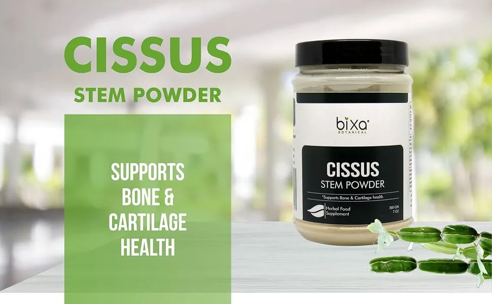 Cissus Powder (Cissus Quadrangularis/Hadjod) | 200g / 7 Oz | Supports Bone & Cartilage Health by Bixa Botanical - Cissus Powder