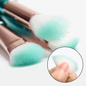Makeup Brushes Tenmon 10 Pieces Mermaid Style Eye Brushes Sets Suitable for Concealer Eye Shadow Powder Blush Liquid Foundation Advanced Mixed Contour Makeup Brush Kits - product information 3