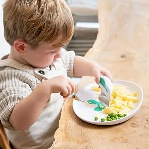Doddl Knife for Toddler Cooking and Mealtimes Learning to Use Cutlery (Aqua) - increases confidence