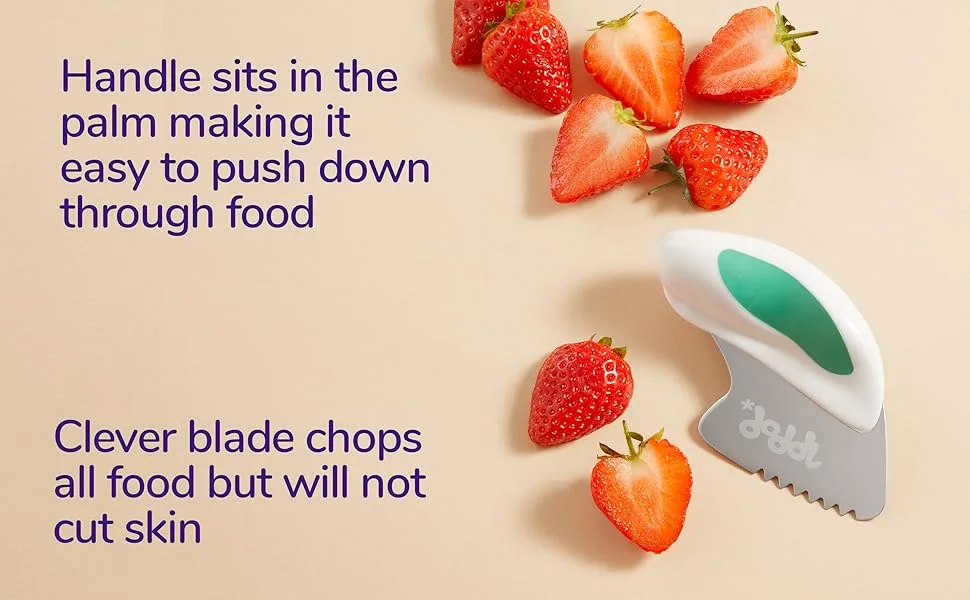 Doddl Knife for Toddler Cooking and Mealtimes Learning to Use Cutlery (Aqua) - knife