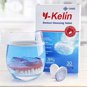 Y-Kelin 90 Tablets Denture Cleansing Tablets for Overnight Dental Prosthesis (90 tabs) 90 Count (Pack of 1) - denture
