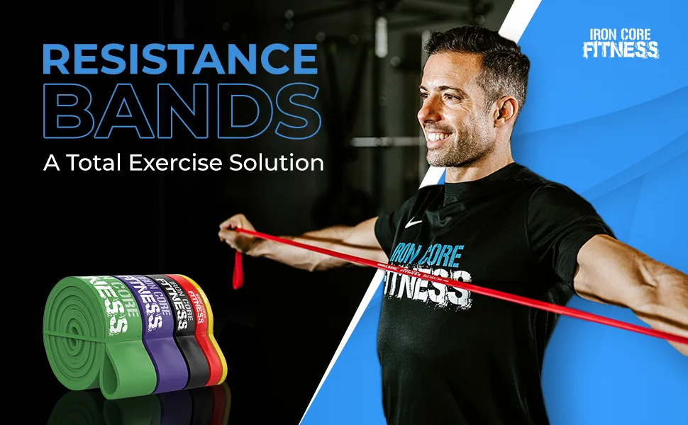 Pull up Resistance Bands Sets - for Strength Power Flexibility Training Pull Up Assist at Home or Gym by Iron Core Fitness. eBooks and Workout Chart Included. 3 Set - Black Red Yellow - Iron Core Fitness Resistance Bands.