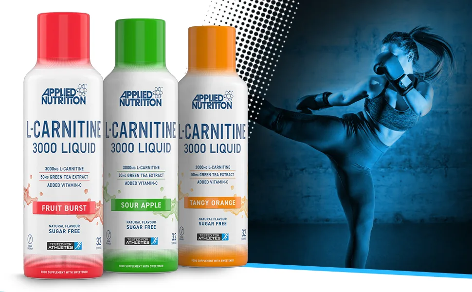 Applied Nutrition L Carnitine 3000 Liquid - L-Carnitine with Green Tea & Vitamin C Boosts Energy & Weight Management Vegan (480ml - 32 Servings) (Fruit Burst) - 017-L-Carnitine-Liquid-A+1