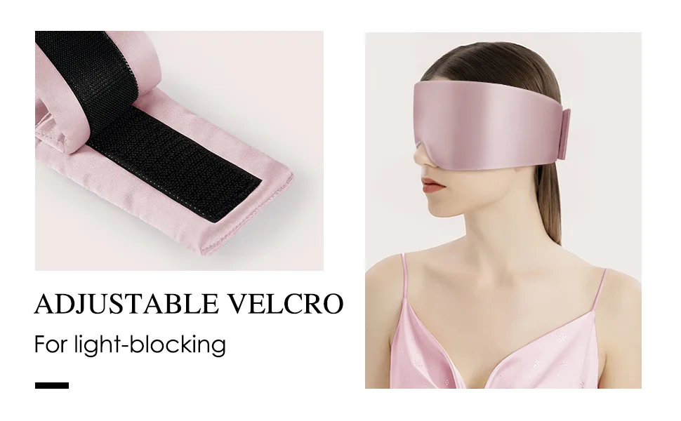 OLESILK Sleep Mask 100% Natural Mulberry Silk Eye Mask for Women and Men with Adjustable Strap Large in Size Blindfold for All Night Sleep Navy - adjustable