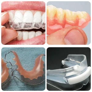 Y-Kelin Retainer Box Retainer Container Partial Denture Box Light Blue+white - Wide use