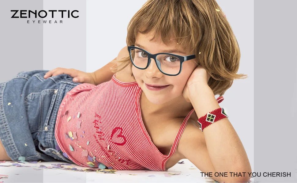 ZENOTTIC Kids Blue Light Blocking Glasses Anti Glare Lens Lightweight Frame Computer Eyeglasses For Boys And Girls Black+crystal - product information 1