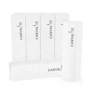 Canvalite 10Pcs White Nail Buffer Block with Nail Brush 120 Grit Professional Salon Nail Buffer Block for Gel Nails - nail buffer block nail buffers nail buffers nail buffer for gel nails