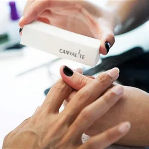 Canvalite 10Pcs White Nail Buffer Block with Nail Brush 120 Grit Professional Salon Nail Buffer Block for Gel Nails - nail buffer blocks for gel nails nail buffers & smoothers