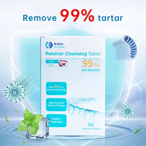 Y-kelin Orthodontic Retainer Cleansing Tablet 96 Tablet (96 Count (Pack of 1)) - 99% deep cleaning
