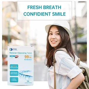 Y-kelin Orthodontic Retainer Cleansing Tablet 96 Tablet (96 Count (Pack of 1)) - Fresh breath