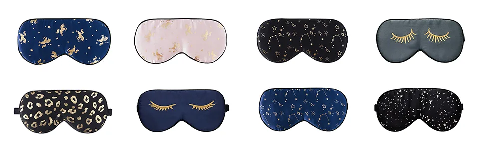 townssilk 100% Silk Sleep mask with Adjustable Strap Comfortable and Super Soft Eye mask Ultimate Sleeping aid blindford Silver Stars Eusilverstar - eyemask
