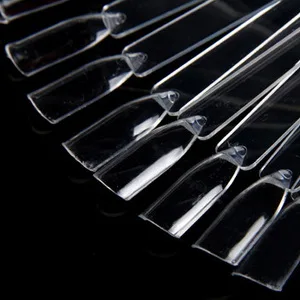 100pcs Fan-shaped False Fake Nail Art Tips Colour Swatch Sticks Nail Polish Gel Colour Display Sticks Practice Tools with Metal Display Ring - product information 3