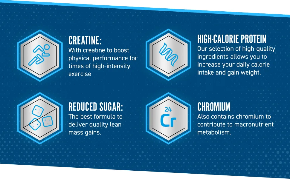 Applied Nutrition Critical Mass Professional - Weight Gain Protein Powder High Calorie Weight Gainer Lean Mass (2.4kg - 16 Servings) (Vanilla) - 014-Critical-Mass-Professional-A+-2