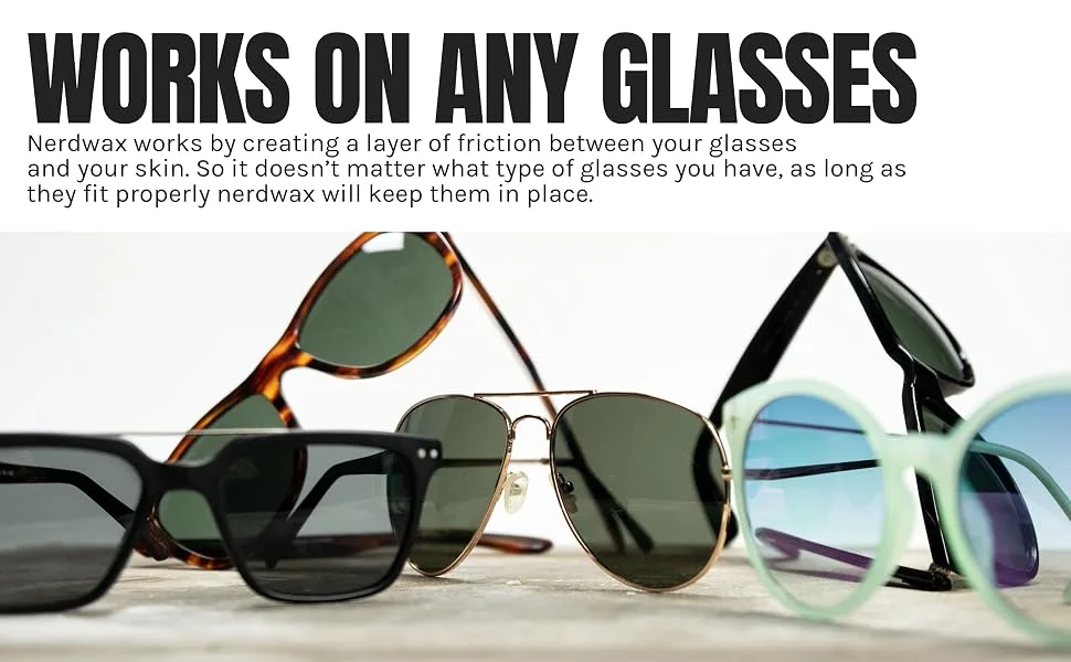New Nerdwax Slimline Design - Single | Stop Slipping Glasses as Seen on Shark Tank Slimline - Single - nerdwax stop slipping glasses keep glasses in place on nose
