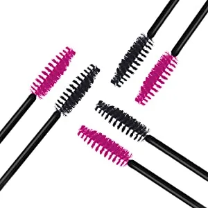 50 PCS Disposable Eyelash Brushes Mascara Wands Eye Lash Eyebrow Applicator Cosmetic Makeup Brush Tool Kits (black) - eyelash brushes