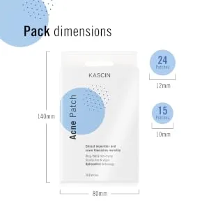 KASCIN Premium Spot Patches 39 Hydrocolloid Patches Spot Stickers Made in Korea Acne Patch for Pimple Acne Patches - Dimensions