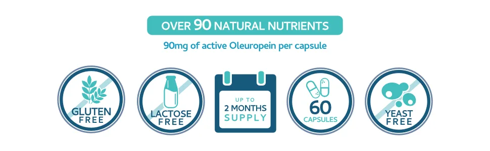 Olive Leaf Extract 450mg (6750mg Whole Leaf Equivalent) 60 Capsules - xspan labs Olive Leaf Extract B