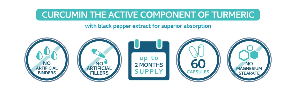 Curcumin Concentrate 95% Form with Black Pepper 60 Capsules 500mg - xspan labs Curcumin Concentrate 95% Form B