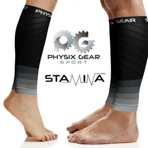 Calf Compression Sleeve Men & Women - Shin Splints Support Footless Compression Socks for Calf Support Achilles Tendon Support Leg Cramps Varicose Veins Maternity Nurses (1 Pair BLK-PNK S/M) - product information 3