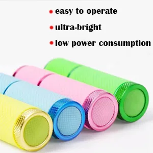 Mini Flash Light for LED UV Gel Curing Lamp Light Handheld Nail Dryer Nail Flashlight 9 LEDs 395nm UV Flashlights Detector for Facial Mask Blue - product information 2