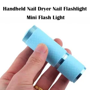 Mini Flash Light for LED UV Gel Curing Lamp Light Handheld Nail Dryer Nail Flashlight 9 LEDs 395nm UV Flashlights Detector for Facial Mask Blue - product information 3