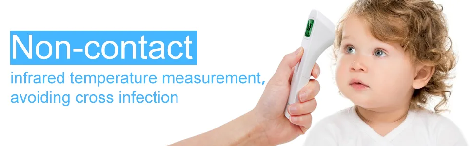 Forehead Infrared Thermometer AGM Non-Contact Digital LCD Handheld Thermometer Instant Reading for Baby Adults and Object White-E122 - product information 3