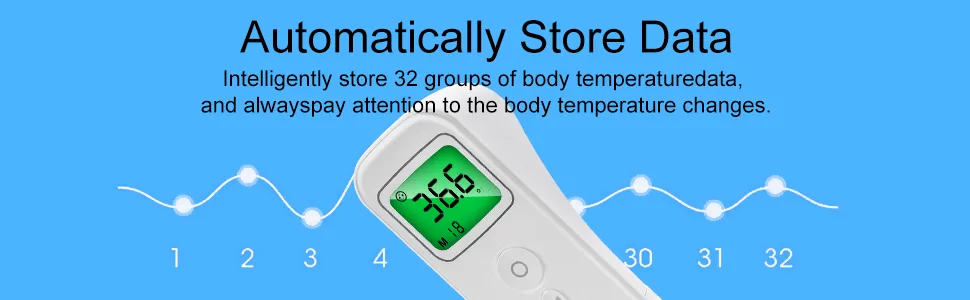 Forehead Infrared Thermometer AGM Non-Contact Digital LCD Handheld Thermometer Instant Reading for Baby Adults and Object White-E122 - product information 4