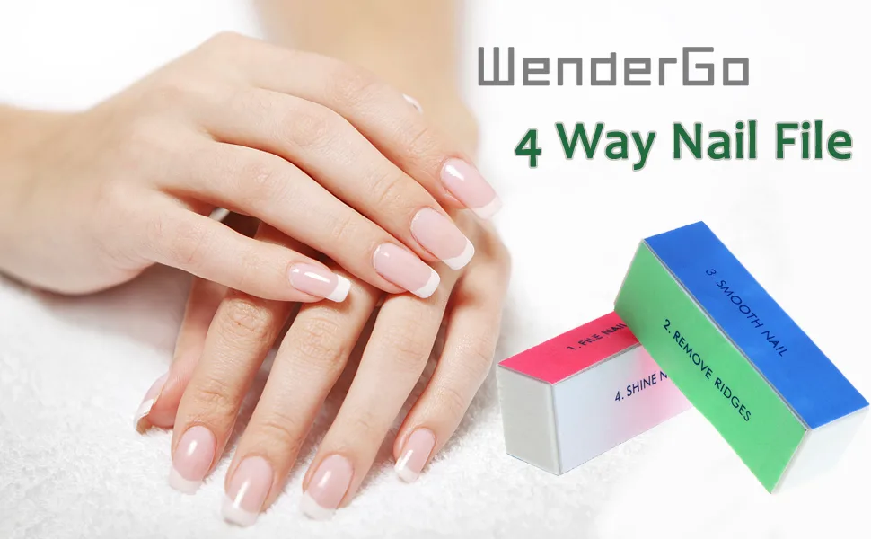 2 Pcs Nail File Block Sanding Buffer Polishing File Professional 4 Sided Way Nail File Salon Manicure Nail Art Tips Tools - nail file