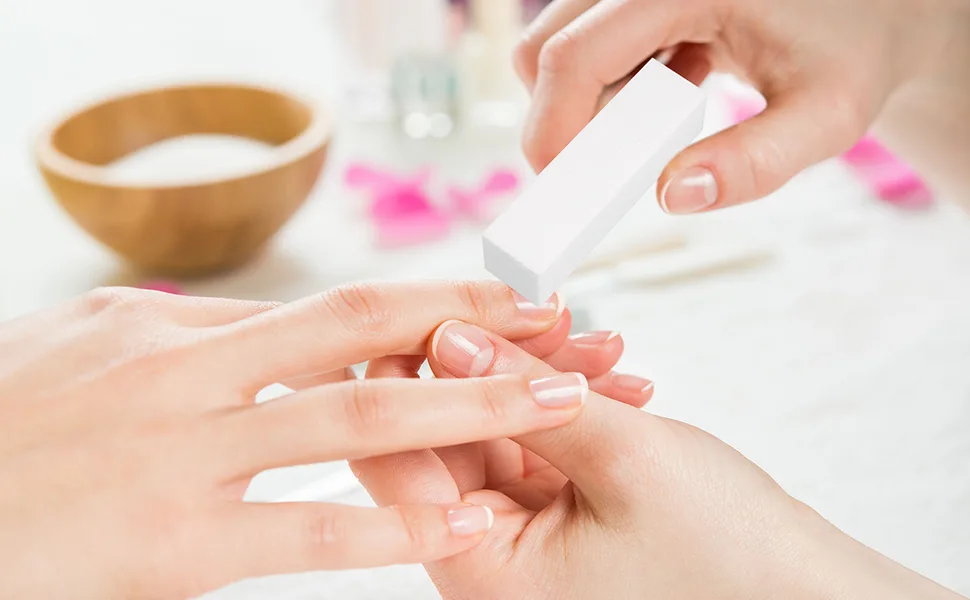 metagio 10 Pcs White Nail Buffer Block White Buffer Sanding Block Professional Salon Nail Buffer Block Nail Art Tips Tool Finger Manicure Pedicure Tools for Home and Salon Use (95*25*25MM White) - Nail Art Tips Tool Finger Manicure Pedicure Tools for Home and Salon Use