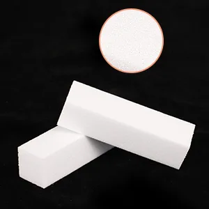 metagio 10 Pcs White Nail Buffer Block White Buffer Sanding Block Professional Salon Nail Buffer Block Nail Art Tips Tool Finger Manicure Pedicure Tools for Home and Salon Use (95*25*25MM White) - Our nail buffer block is made of high quality elasticity sponge.