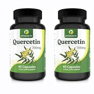 Quercetin 700mg Capsules Not Tablets High Strength Naturally High in Bioflavenoids 60 Capsules 2 - quercetin extract pure plus 2 bottles